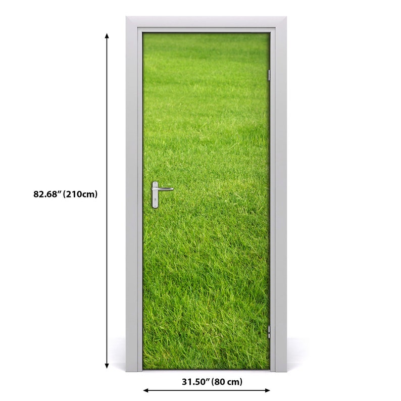 Home Mural Door Self Adhesive Removable Sticker Landscapes green grass DS/_1654
