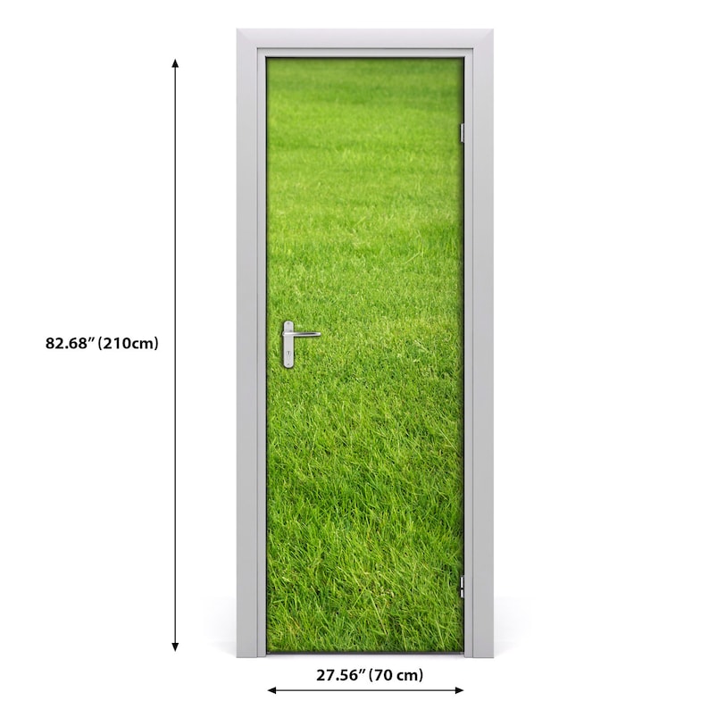 Home Mural Door Self Adhesive Removable Sticker Landscapes green grass DS/_1654
