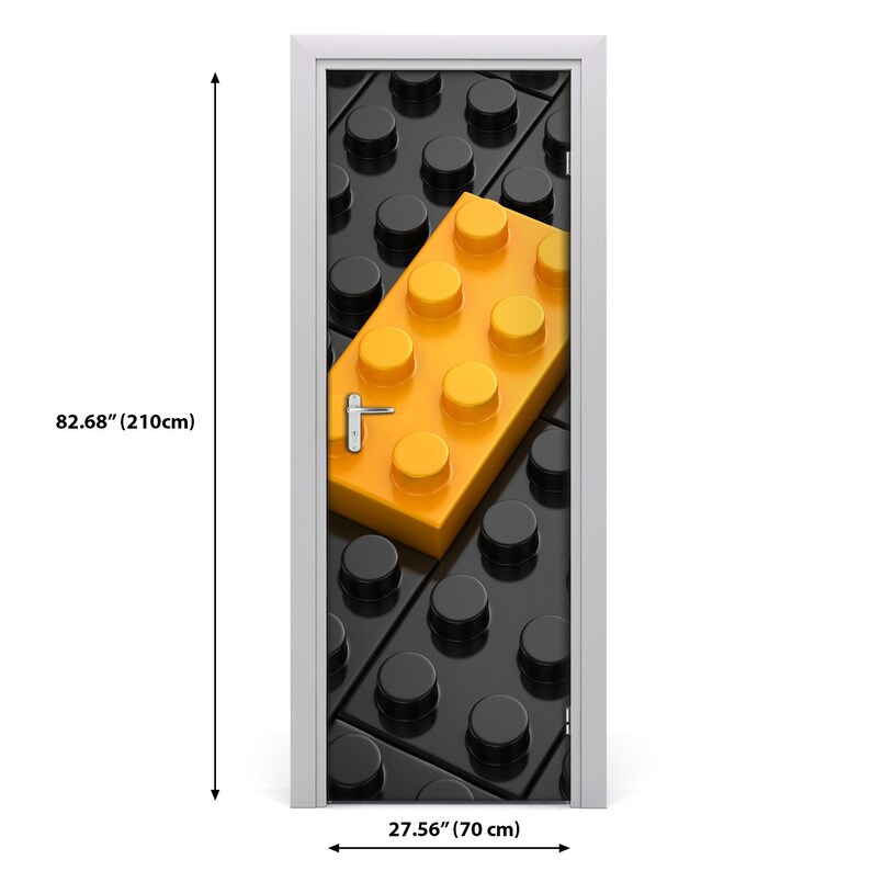 3D Wall Sticker Decoration Self Adhesive Door Decal Mural Children Lego bricks DS/_1744