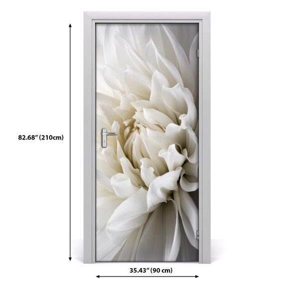 Details about / 3D Home Art Door Self Adhesive Removable Sticker Flowers Plants White tulips