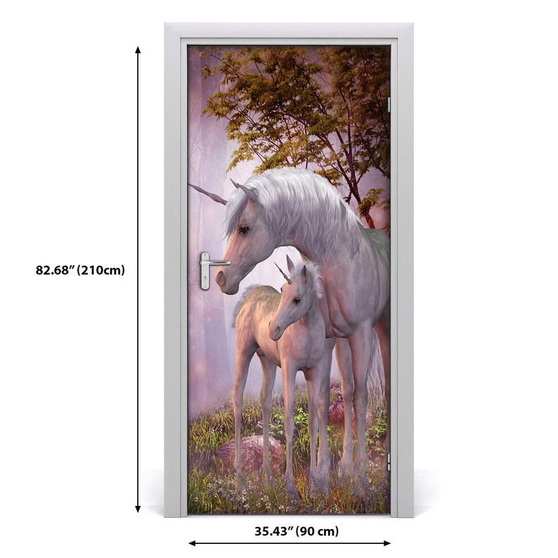 3D Wall Sticker Decoration Self Adhesive Door Decal Mural Children unicorns DS/_1963