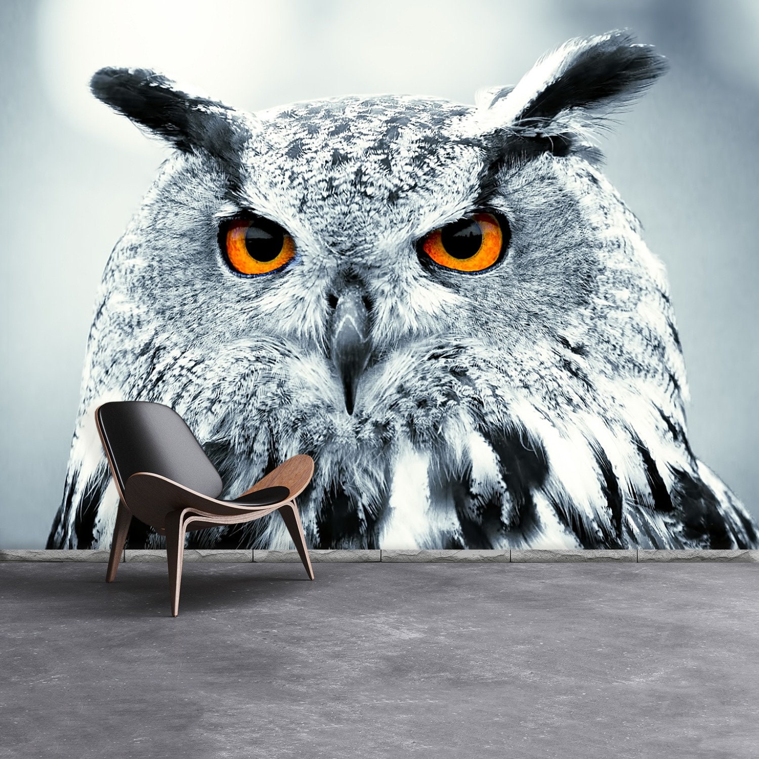 Geleidbaarheid Etna draadloze Owl Eyes Reusable or Traditional Photo Wallpaper - Etsy
