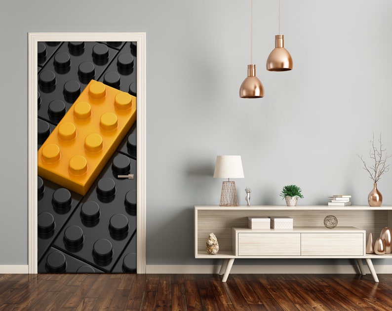 3D Wall Sticker Decoration Self Adhesive Door Decal Mural Children Lego bricks DS/_1744