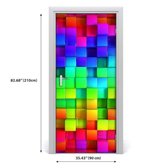 Details about   Removable Home Decor Door Wall Sticker Self Adhesive Modern Colorful spots