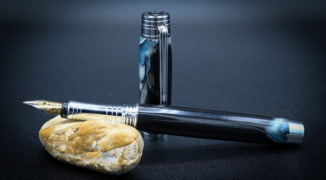 Handmade Irish Bog Oak and Sea Shell Fountain Pen Etsy