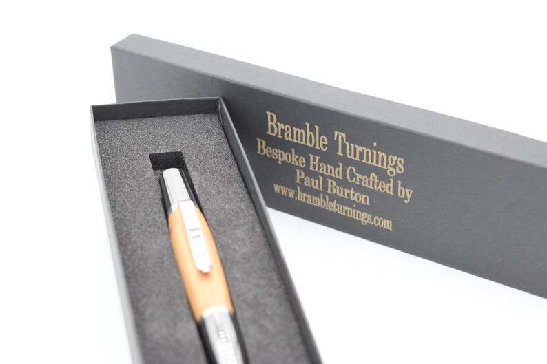 Hand Turned Twist Plum Tree Ball Point Pen