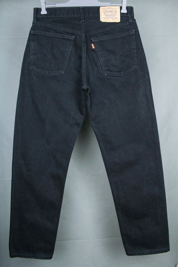 Levis 618 02 Vintage Orange Tab Made In United Kingdom Black Etsy