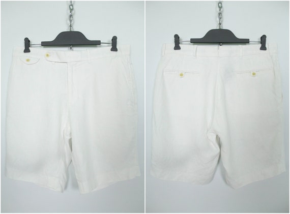Polo by Ralph Lauren Rare White Linen Bermuda Shor