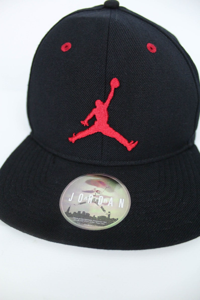 Air Jordan Jumpman Big Logo Black Wool Snapback Cap Hat One Etsy