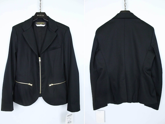 Louis Vuitton Uniformes Women’s Rare Black Zip Bla