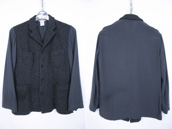 Comme des Garçons Rayon/Wool Short Sleeve Cardigan