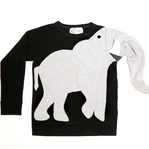 Elephant Luanimals sweater black grey cotton