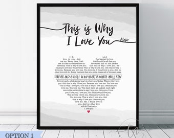 Spersonalizowany wydruk tekstu piosenki w kształcie serca, prezent na rocznicę, pierwsza piosenka taneczna, chłopak mąż na walentynki, spersonalizowany prezent ślubny dla pary