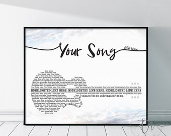 Spersonalizowany tekst piosenki, wydruk gitary, prezent muzyczny dla nauczyciela, gitarzysty, męża, taty, prezent rocznicowy, sztuka ścienna, plakat muzyczny, prezent gitarowy