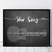 Personalized Song Lyrics Guitar Print, Custom Music Gift First Dance, Wall Art Anniversary Present for Husband Father Printable Poster 