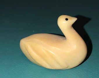 Tagua Nut Hand Carved Carved Figurine Swan #3