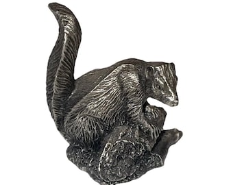 Vintage Franklin Mint The Skunk by Jane Lunger Pewter Miniature Figurine