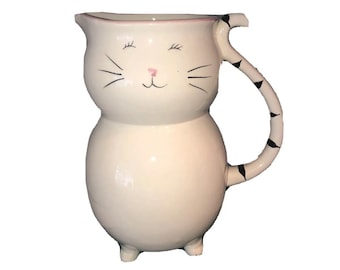 Rare 10 Strawberry Street Cat Pitcher Whimsical Cupboard Anthropomorphic Nice