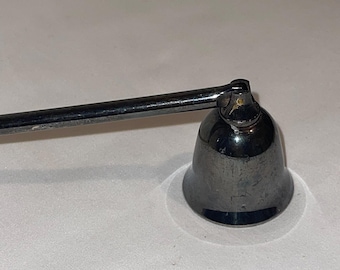 Vintage Silver Color With Wood Handle 8” Candle Snuffer