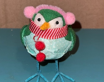 Winter Felt Bird Small Blue And Green Figurine Walmart Target ? ‘