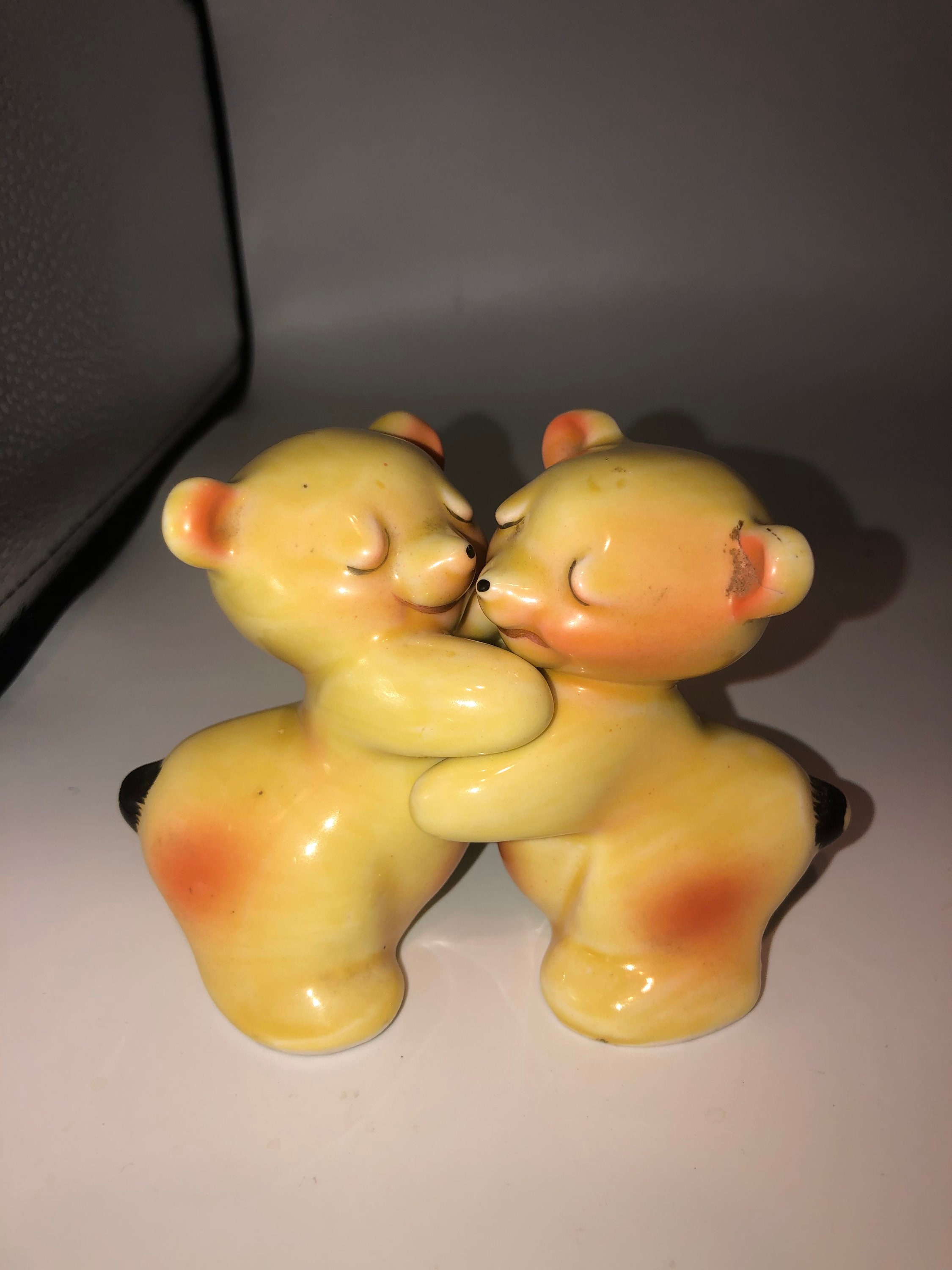 Pacific Trading Black and Brown Hugging Bears Magnetic Salt and Pepper  Shakers