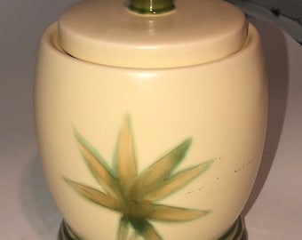 Vintage Roscher bamboo collection ceramic sugar canister
