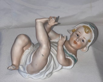 Enesco Vintage Ceramic Piano Baby Figurine Damage #3