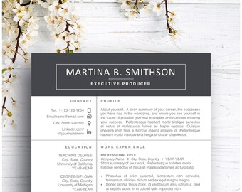 free resume template etsy