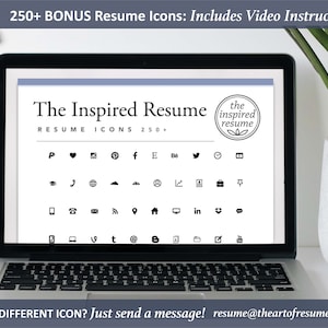 Inspired Resume Template |  Bonus Free Professional Resume Icons 250+