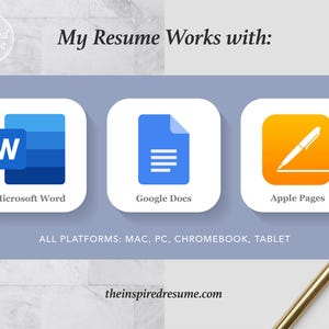 The Art of Resume Templates | Instantly Download  Custom Editable Resume CV Builder Maker on Google Docs, Microsoft Word, Apple Pages, Mac, PC, Chromebook, Tablet