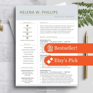 Professional Resume Templates, Modern Resume, Executive 3-Page Format, CV Template, Cover Letter, Editable Resume, Curriculum Vitae 2026