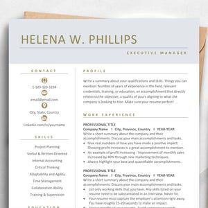 Plantillas de CV profesionales Word y Pages, CV moderno, ejecutivo, plantilla de CV, carta de presentación, CV editable, currículum vitae 2025