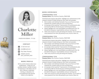 Resume with Photo, Resume Template, Resume with Picture, Resume for Retail Sales, Resume Template for Office, Modern Resume Template