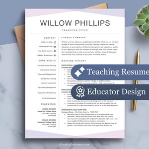 CV Resume Template Word & Mac Pages, Simple Resume Template, Minimal Resume, Professional Simple Resume Cover Letter, Modern, Admin, Manager