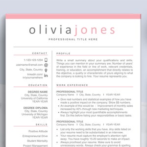 Creative Resume CV Template for Word & Mac Pages | Professional Resume Design with Free Cover Letter, Modern Resume for Job Curriculum Vitae