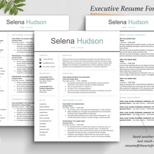The Inspired Resume | Student No Work Experience Resume CV Template Design Bundle 3 Page