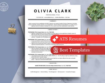 Clean Resume Template 2026, Simple Resume Template, Modern Resume, CV Template, Resume Word, Mac Pages, Teacher, Office, Admin, HR