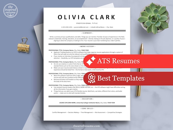 Clean Resume Template 2026, Simple Resume Template, Modern Resume, CV Template, Resume Word, Mac Pages, Teacher, Office, Admin, HR