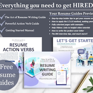 Inspired Resume Template |  The Art of Resume Writing Guide, Resume Action Verb Guide, Resume Instructional Manual