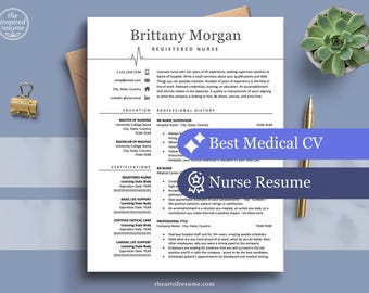 Nursing Resume Template | Doctor Resume Templates | Medical Resume | RN Nurse Resume  | Healthcare Resume Template | Medical Student Grad CV