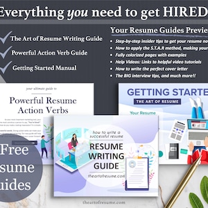 The Art of Resume Templates | Free Resume Writing Guide, Resume Action Verb guide, Resume Template Instructional Manual