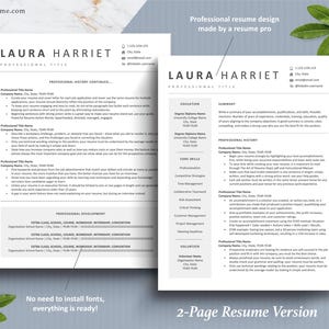 The Art of Resume Templates | Two Page Modern Executive Resume CV Template | Curriculum Vitae