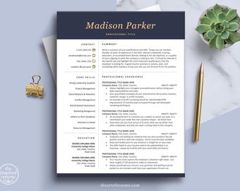 Professional Resume Template Word, Mac Pages, Executive Resume Template, Modern Resume, Free Cover Letter, 1 2 3 Page Resume, CV Templates