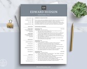Executive Resume CV Template for Word, Pages, Mac, PC | 1, 2, 3 Page Resume Template Format, Resume Design + Cover Letter & Reference Page