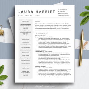 The Art of Resume Templates | One Page Simple Modern Resume CV Design Template Maker | Curriculum Vitae for Google Docs, Apple Mac Pages, Microsoft Word, Mac, PC
