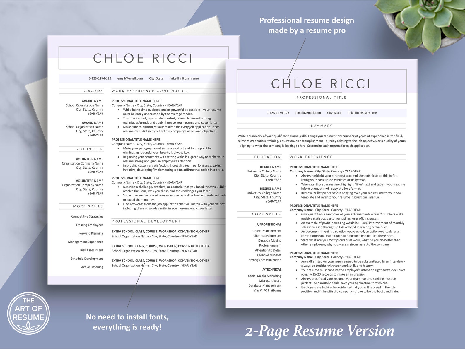 Creative Resume Template, Resume Template Bundle, Modern Resume Design ...