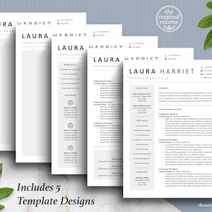 The Art of Resume Templates | Simple Resume CV Design Bundle including matching cover letter and reference page