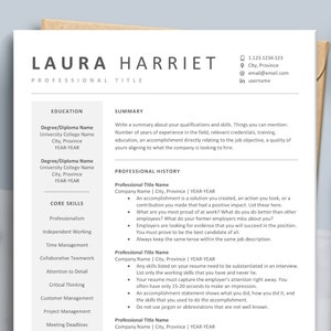 Resume Template Google Docs, MS Word, Mac Pages | Editable Professional Resume Template Design, Lebenslauf Resume CV Template Download 2024