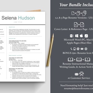 The Inspired Resume | Student No Work Experience Resume CV Template Design Bundle What is Included