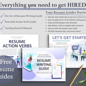Inspired Resume Template |  The Art of Resume Writing Guide, Resume Action Verb Guide, Resume Instructional Manual